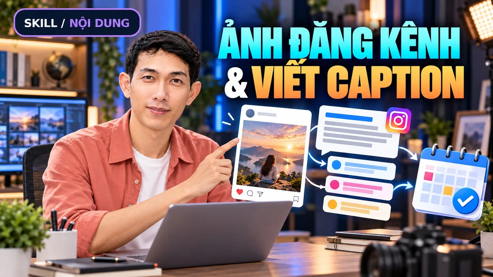 Ảnh bìa skill Ảnh Đăng Kênh & Viết Caption