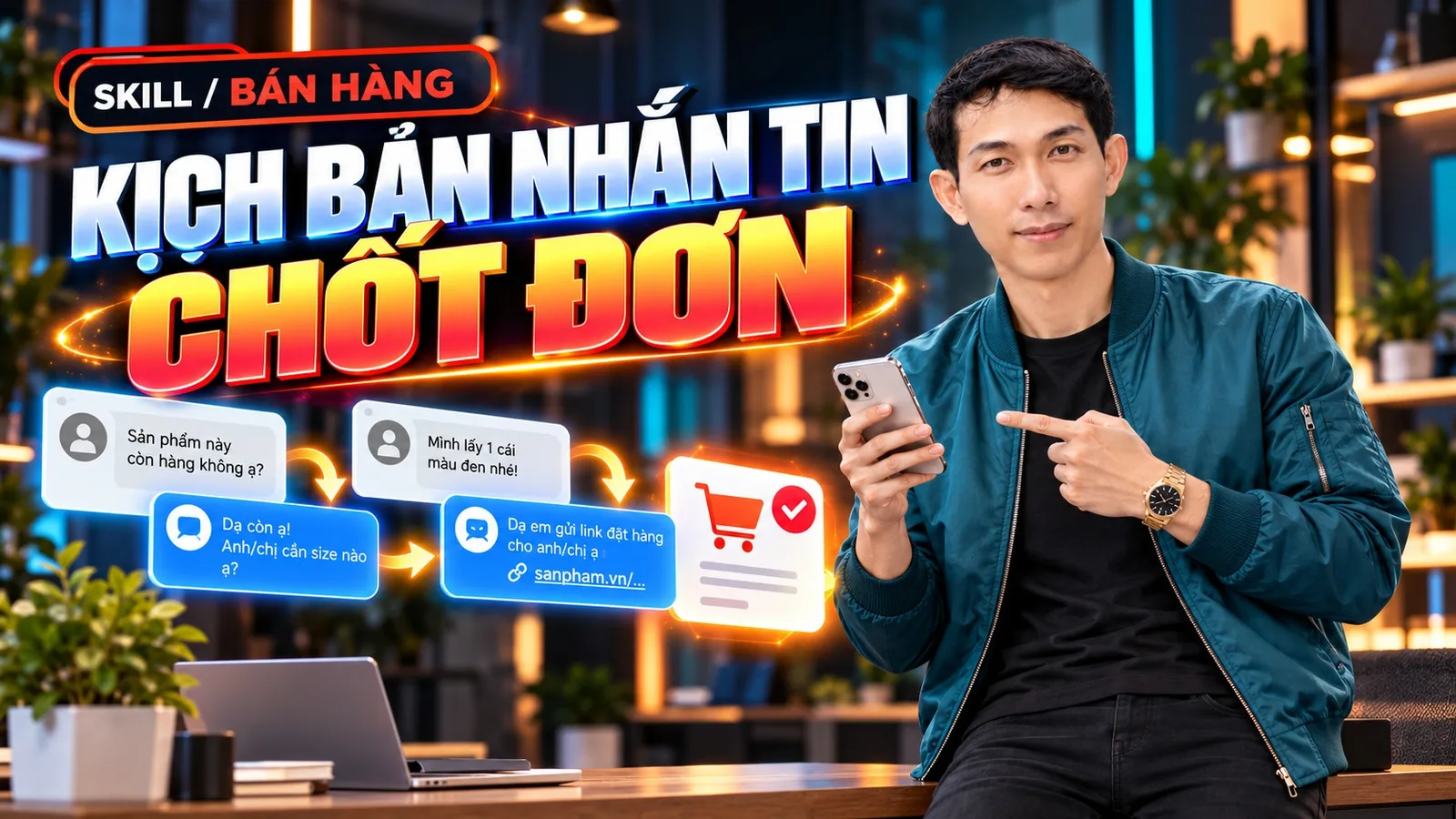 Ảnh bìa skill Kịch Bản Nhắn Tin Chốt Đơn